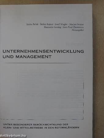 Unternehmensentwicklung und Management