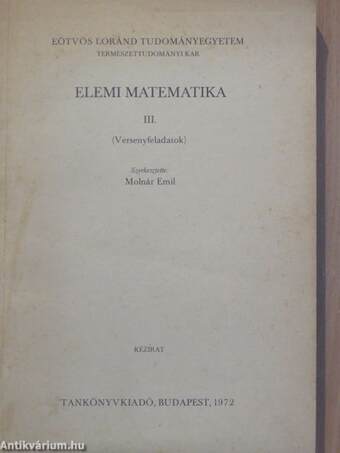 Elemi matematika III.