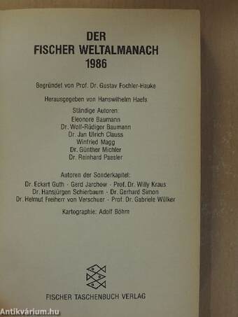 Der Fischer Weltalmanach 1986