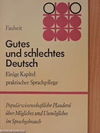 Gutes und schlechtes Deutsch