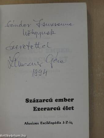 Százarcú ember, ezerarcú élet II. (dedikált példány) (töredék)