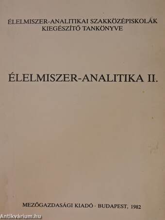 Élelmiszer analitika II.