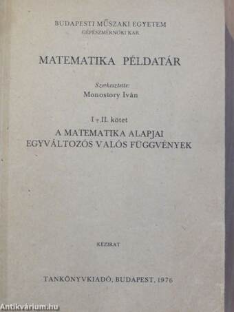 Matematika példatár I-II.