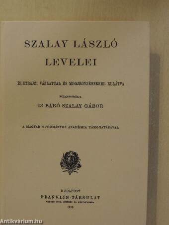 Szalay László levelei