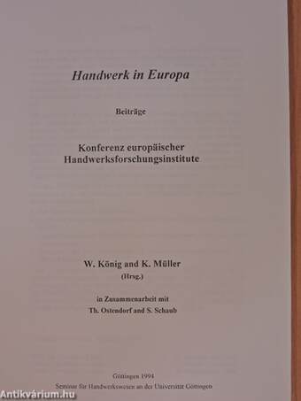 Handwerk in Europa