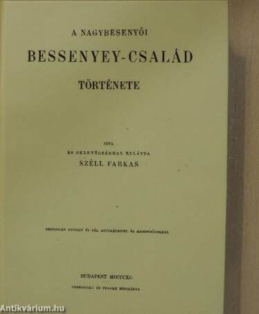 A nagybesenyői Bessenyey-család története