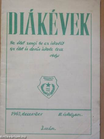 Diákévek 1963. december