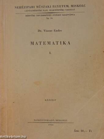 Matematika I.