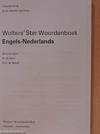 Wolters' Ster Woordenboek - Engels-Nederlands