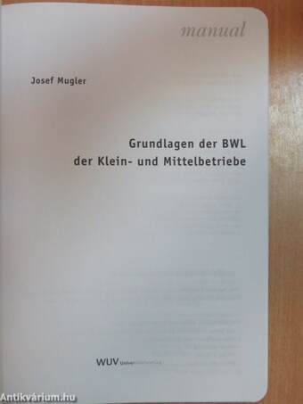 Grundlagen der BWL der Klein- und Mittelbetriebe