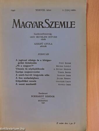 Magyar Szemle 1940. február