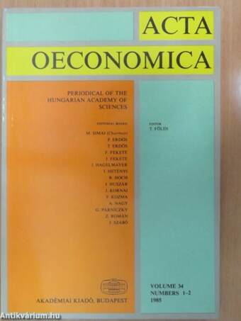 Acta Oeconomica 34/1985