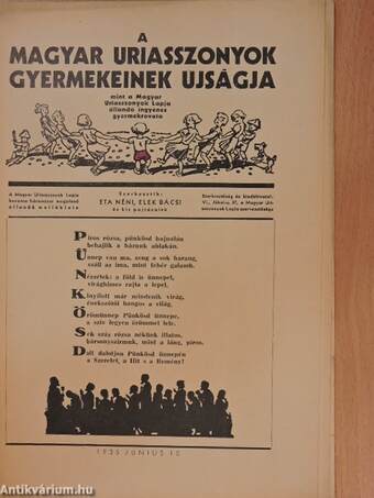 A Magyar Uriasszonyok Gyermekeinek Ujságja 1935. június 10.