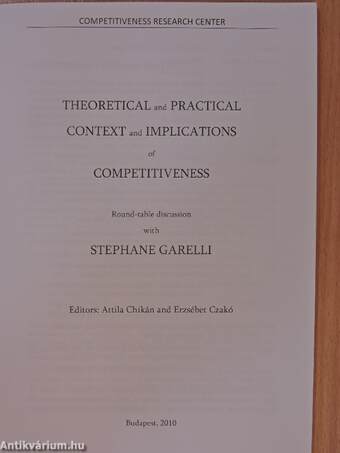 Theoretical and practical context and implications of competitiveness