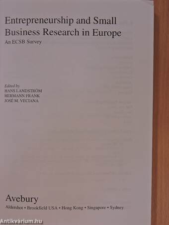 Entrepreneurship and Small Business Research in Europe