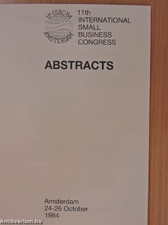 11th International Small Business Congress - Abstracts