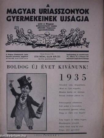 A Magyar Uriasszonyok Gyermekeinek Ujságja 1935. január-december