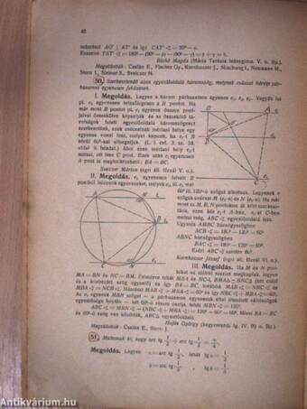 Középiskolai mathematikai és fizikai lapok 1925-1926. (nem teljes évfolyam)