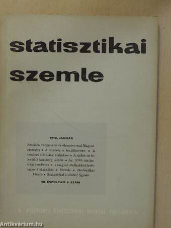 Statisztikai Szemle 1970. január