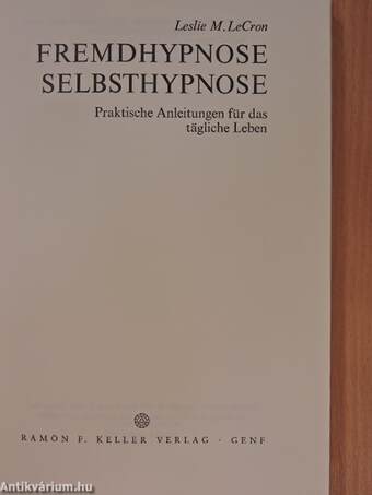 Fremdhypnose, Selbsthypnose