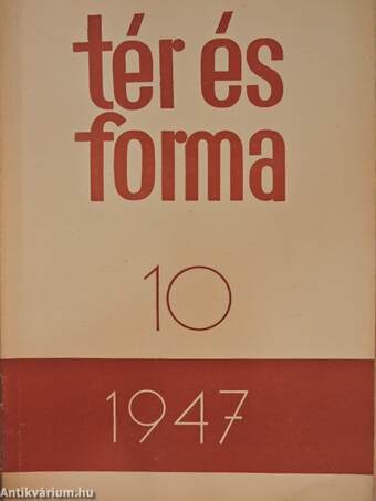 Tér és forma 1947/10.