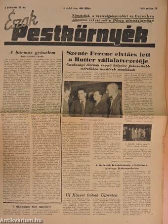 Észak-Pestkörnyék 1949. május 28.