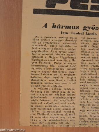 Észak-Pestkörnyék 1949. május 28.