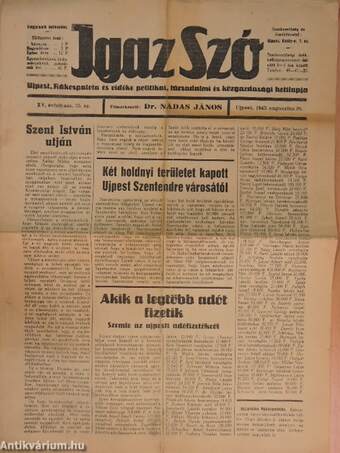 Igaz Szó 1943. augusztus 28.