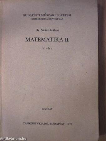 Matematika II.