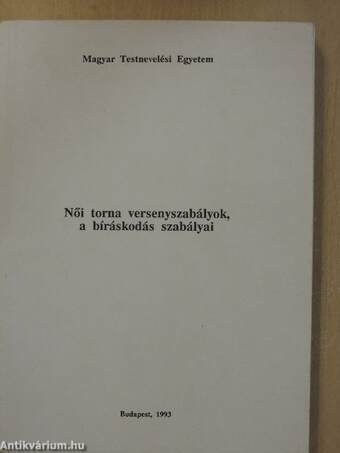 Női torna versenyszabályok, a bíráskodás szabályai