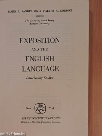 Exposition and the English Language