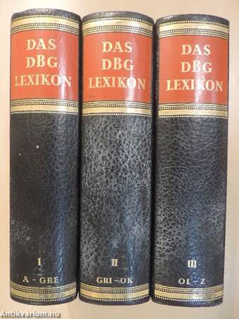 Das DBG-Lexikon I-III.