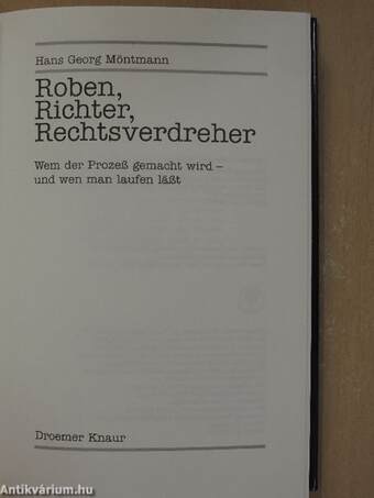 Roben, Richter, Rechtsverdreher