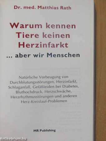 Warum kennen Tiere keinen Herzinfarkt... aber wir Menschen