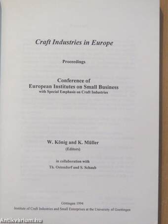 Craft Industries in Europe