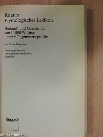 Knaurs Etymologisches Lexikon