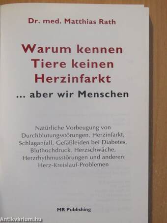 Warum kennen Tiere keinen Herzinfarkt... aber wir Menschen