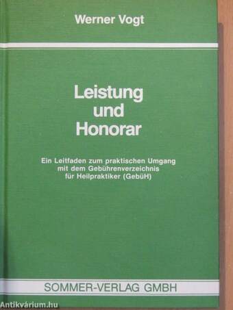 Leistung und Honorar