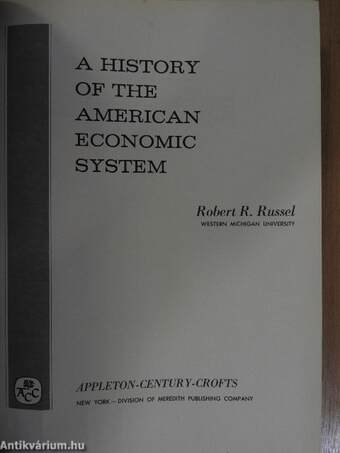 A History of the American Economic System