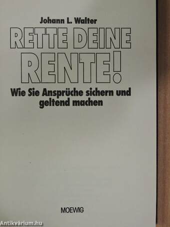 Rette deine Rente!