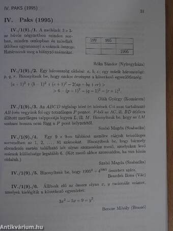 Nemzetközi magyar matematikai versenyek 1992-2003