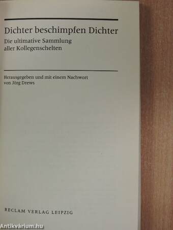 Dichter beschimpfen Dichter