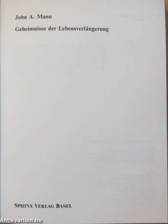 Geheimnisse der Lebensverlängerung