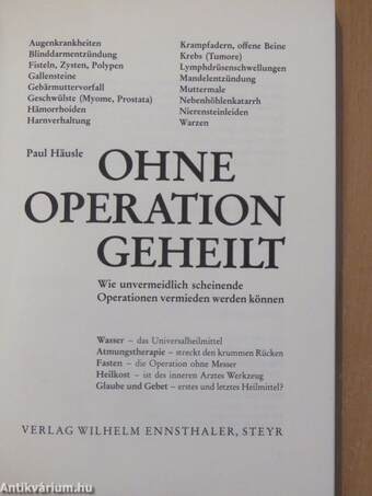 Ohne Operation Geheilt