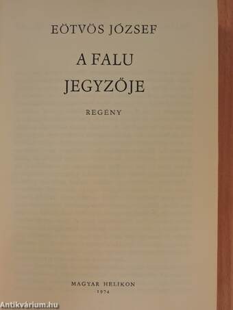 A falu jegyzője