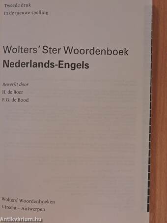 Wolters' Ster Woordenboek - Nederlands-Engels