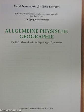 Allgemeine Physische Geographie für die Mittelschulen