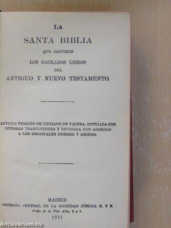 La Santa Biblia