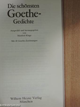 Die schönsten Goethe-Gedichte