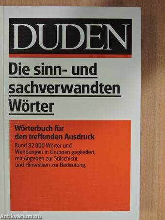 Duden - Sinn- und sachverwandte Wörter